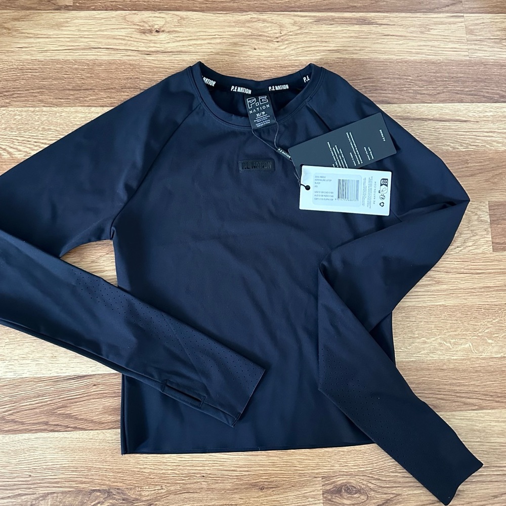 P.E. Nation long sleeve workout top size XS navy blue